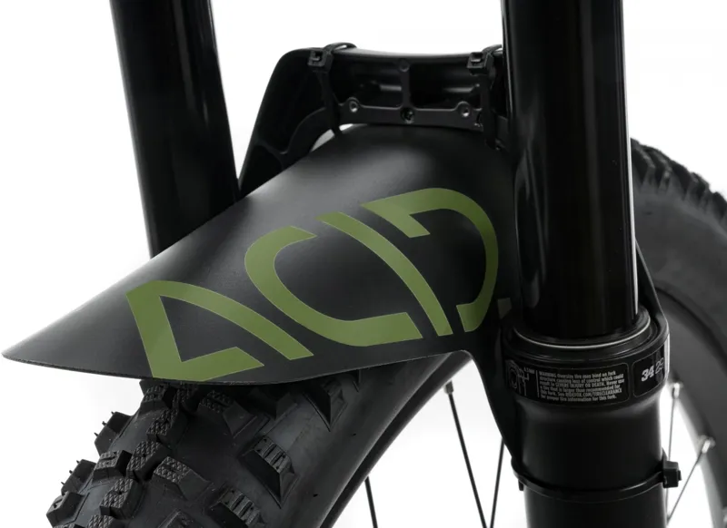 Cube / Acid Downhill Fork Front Mudguard in Black/Olive-2